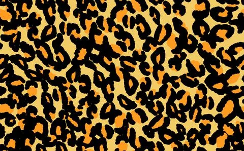 Abstract modern leopard seamless pattern. Animals trendy background. Orange and Stock Illustration