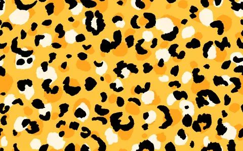 Abstract modern leopard seamless pattern. Animals trendy background. Orange and Illustrazione stock