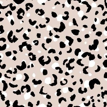 Abstract modern leopard seamless pattern. Animals trendy background. Beige and Stock Illustration