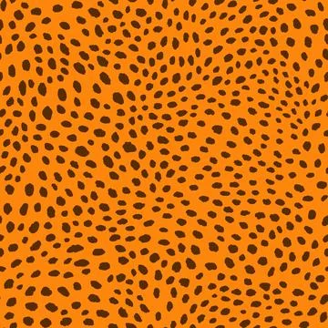 Abstract modern leopard seamless pattern. Animals trendy background. Orange and 스톡 일러스트
