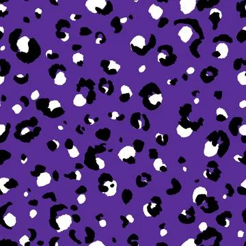 Abstract modern leopard seamless pattern. Animals trendy background. Purple and Illustrazione stock
