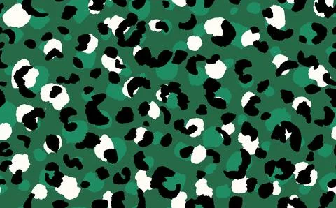 Abstract modern leopard seamless pattern. Animals trendy background. Green and 스톡 일러스트