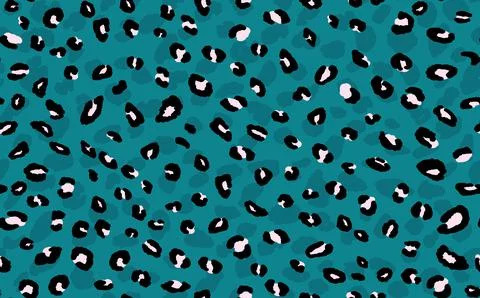 Abstract modern leopard seamless pattern. Animals trendy background. Blue 스톡 일러스트