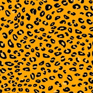 Abstract modern leopard seamless pattern. Animals trendy background. Orange and Illustrazione stock