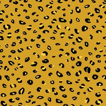 Abstract modern leopard seamless pattern. Animals trendy background. Yellow and Stock Illustration
