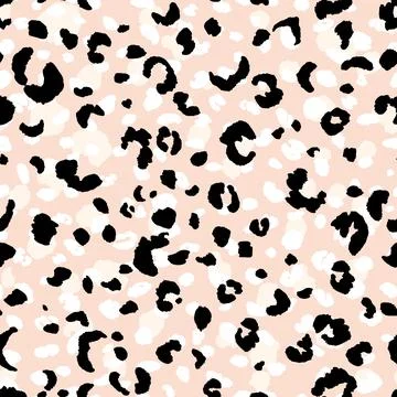 Abstract modern leopard seamless pattern. Animals trendy background. Beige and Illustrazione stock