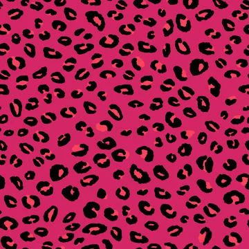 Abstract modern leopard seamless pattern. Animals trendy background. Pink and Stock Illustration