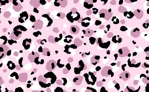 Abstract modern leopard seamless pattern. Animals trendy background. Pink and Stock Illustration