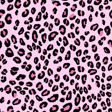 Abstract modern leopard seamless pattern. Animals trendy background. Pink and Stock Illustration