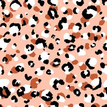 Abstract modern leopard seamless pattern. Animals trendy background. Beige and Illustrazione stock