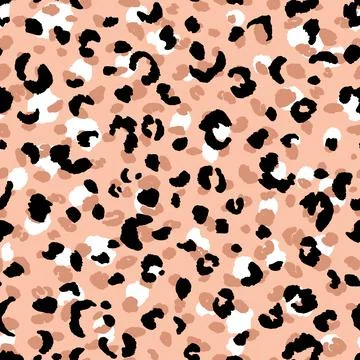 Abstract modern leopard seamless pattern. Animals trendy background. Beige and Illustrazione stock