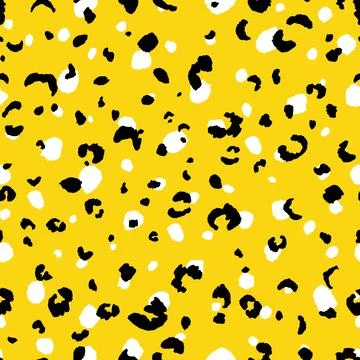 Abstract modern leopard seamless pattern. Animals trendy background. Yellow and Illustrazione stock