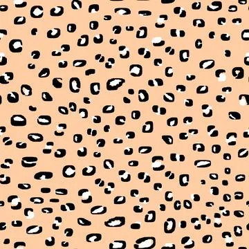Abstract modern leopard seamless pattern. Animals trendy background. Orange and Illustrazione stock