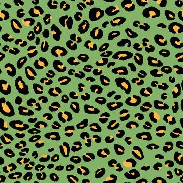 Abstract modern leopard seamless pattern. Animals trendy background. Green and Illustrazione stock