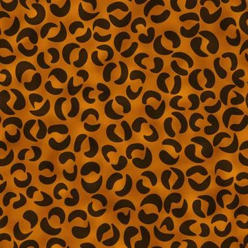 Abstract modern leopard seamless pattern. Animals trendy background. Orange and Illustrazione stock