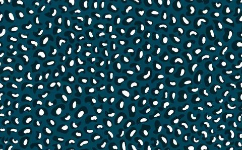 Abstract modern leopard seamless pattern. Animals trendy background. Blue and Stock Illustration