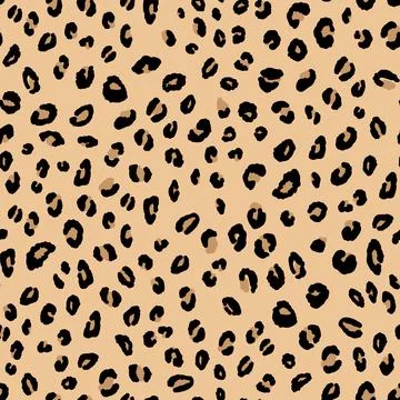 Abstract modern leopard seamless pattern. Animals trendy background. Beige and Stock Illustration