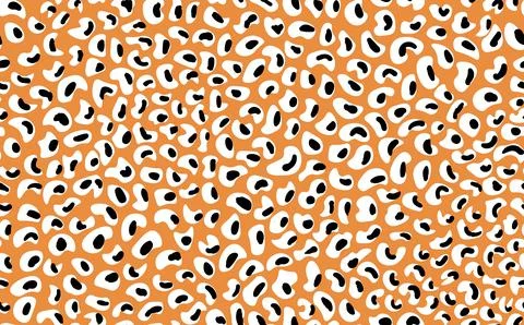 Abstract modern leopard seamless pattern. Animals trendy background. Orange and Stock Illustration