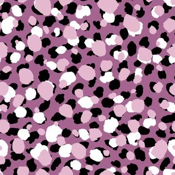 Abstract modern leopard seamless pattern. Animals trendy background. Pink and Stock Illustration
