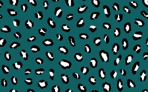 Abstract modern leopard seamless pattern. Animals trendy background. Green and Stock Illustration