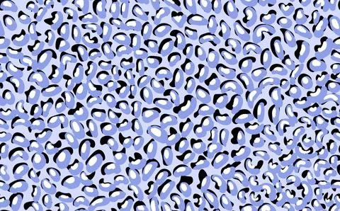 Abstract modern leopard seamless pattern. Animals trendy background. Blue and Illustrazione stock