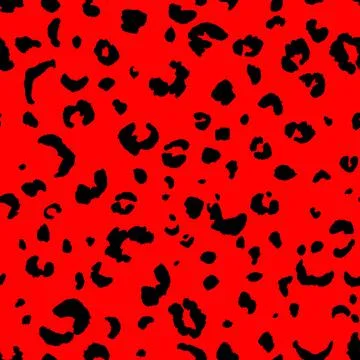 Abstract modern leopard seamless pattern. Animals trendy background. Red and Illustrazione stock