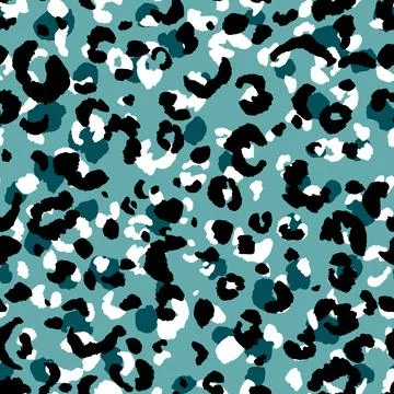 Abstract modern leopard seamless pattern. Animals trendy background. Green and Illustrazione stock