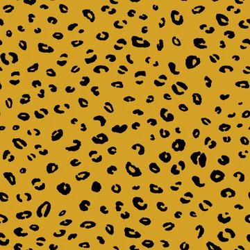 Abstract modern leopard seamless pattern. Animals trendy background. Yellow and Illustrazione stock
