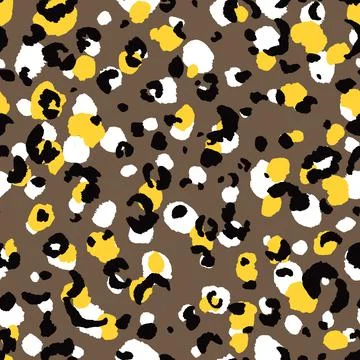 Abstract modern leopard seamless pattern. Animals trendy background. Beige and Illustrazione stock