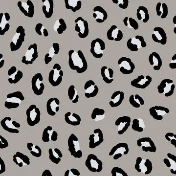 Abstract modern leopard seamless pattern. Animals trendy background. Grey and Illustrazione stock