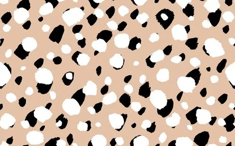 Abstract modern leopard seamless pattern. Animals trendy background. Beige and Illustrazione stock