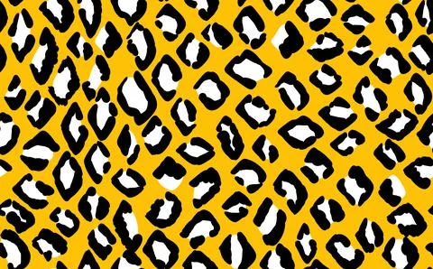 Abstract modern leopard seamless pattern. Animals trendy background. Yellow and Illustrazione stock