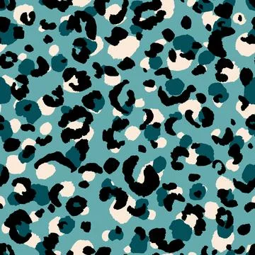Abstract modern leopard seamless pattern. Animals trendy background. Green and Stock Illustration