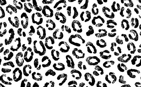 Abstract modern leopard seamless pattern. Animals trendy background. Black and Illustrazione stock