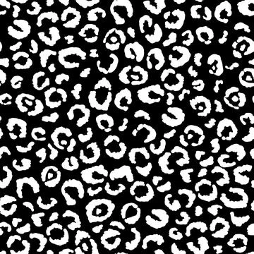 Abstract modern leopard seamless pattern. Animals trendy background. Black and Stock Illustration