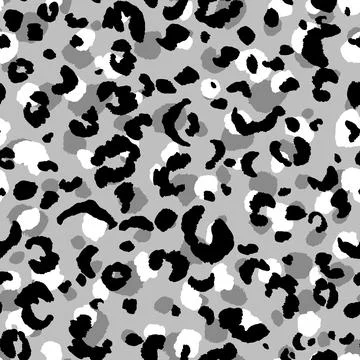 Abstract modern leopard seamless pattern. Animals trendy background. Grey and Illustrazione stock