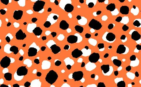 Abstract modern leopard seamless pattern. Animals trendy background. Orange and Stock Illustration