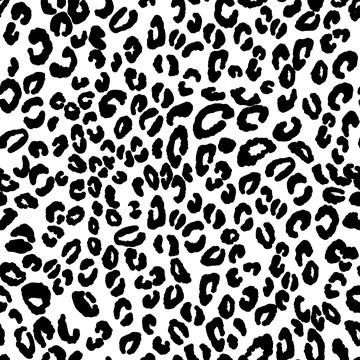 Abstract modern leopard seamless pattern. Animals trendy background. Black and Stock Illustration