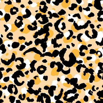Abstract modern leopard seamless pattern. Animals trendy background. Yellow and Illustrazione stock