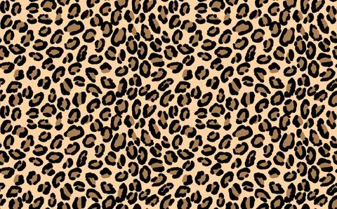Abstract modern leopard seamless pattern. Animals trendy background. Beige and Stock Illustration
