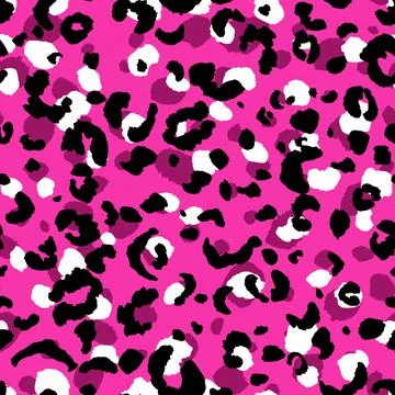 Abstract modern leopard seamless pattern. Animals trendy background. Pink and Illustrazione stock