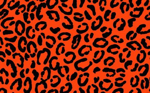 Abstract modern leopard seamless pattern. Animals trendy background. Orange and Illustrazione stock