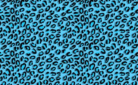 Abstract modern leopard seamless pattern. Animals trendy background. Blue and Illustrazione stock