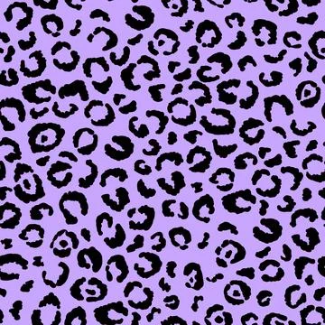 Abstract modern leopard seamless pattern. Animals trendy background. Purple and Stock Illustration