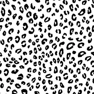 Abstract modern leopard seamless pattern. Animals trendy background. Black and Stock Illustration