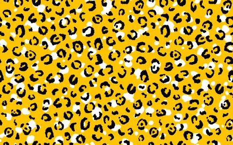 Abstract modern leopard seamless pattern. Animals trendy background. Yellow and Illustrazione stock