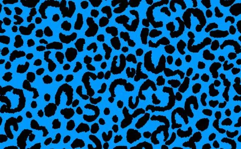 Abstract modern leopard seamless pattern. Animals trendy background. Blue and 스톡 일러스트