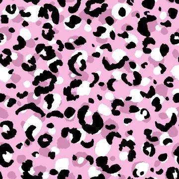 Abstract modern leopard seamless pattern. Animals trendy background. Pink and Stock Illustration