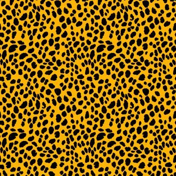 Abstract modern leopard seamless pattern. Animals trendy background. Orange and Stock Illustration