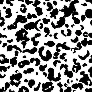 Abstract modern leopard seamless pattern. Animals trendy background. Black and Stock Illustration
